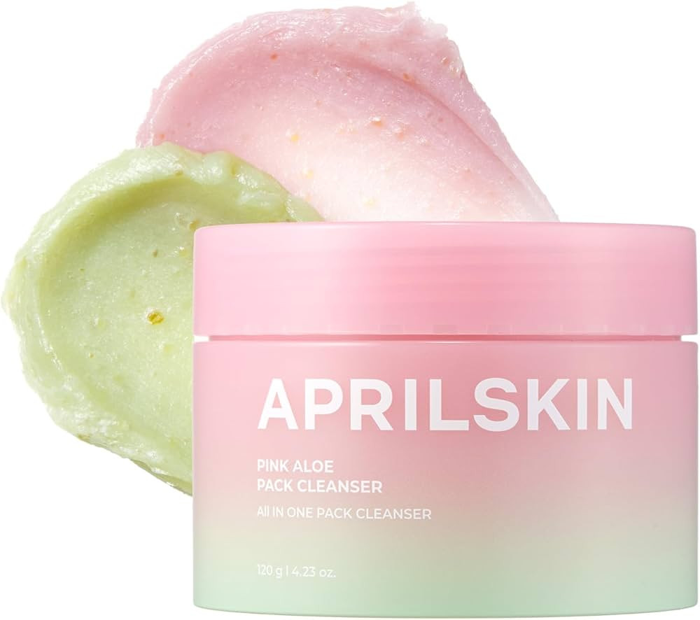 APRILSKIN Pink Aloe Facial Polish Cleanser | Gentle Exfoliation with Mungbean & Soybean Scrub | R... | Amazon (US)