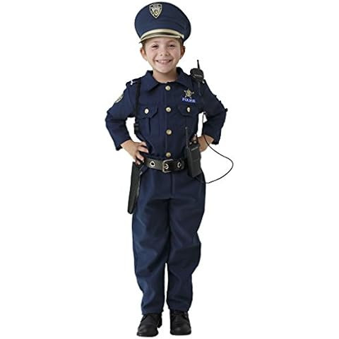 Child Boy Police costume dark premium for Halloween Pretend up (Small (5-7yr)) | Amazon (US)