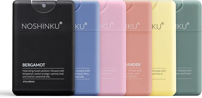 Noshinku - Refillable Hand Sanitizer Discovery 6-Pack, Travel Size Spray with Hydrating Botanical... | Amazon (US)