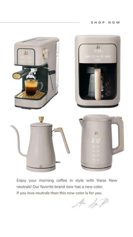 Neutral color coffee pot. Neutral color Cappuccino maker. Beau teal color kettle. Neutral color digital kettle. Gooseneck kettle. #walmart 

#LTKhome #LTKfindsunder100
