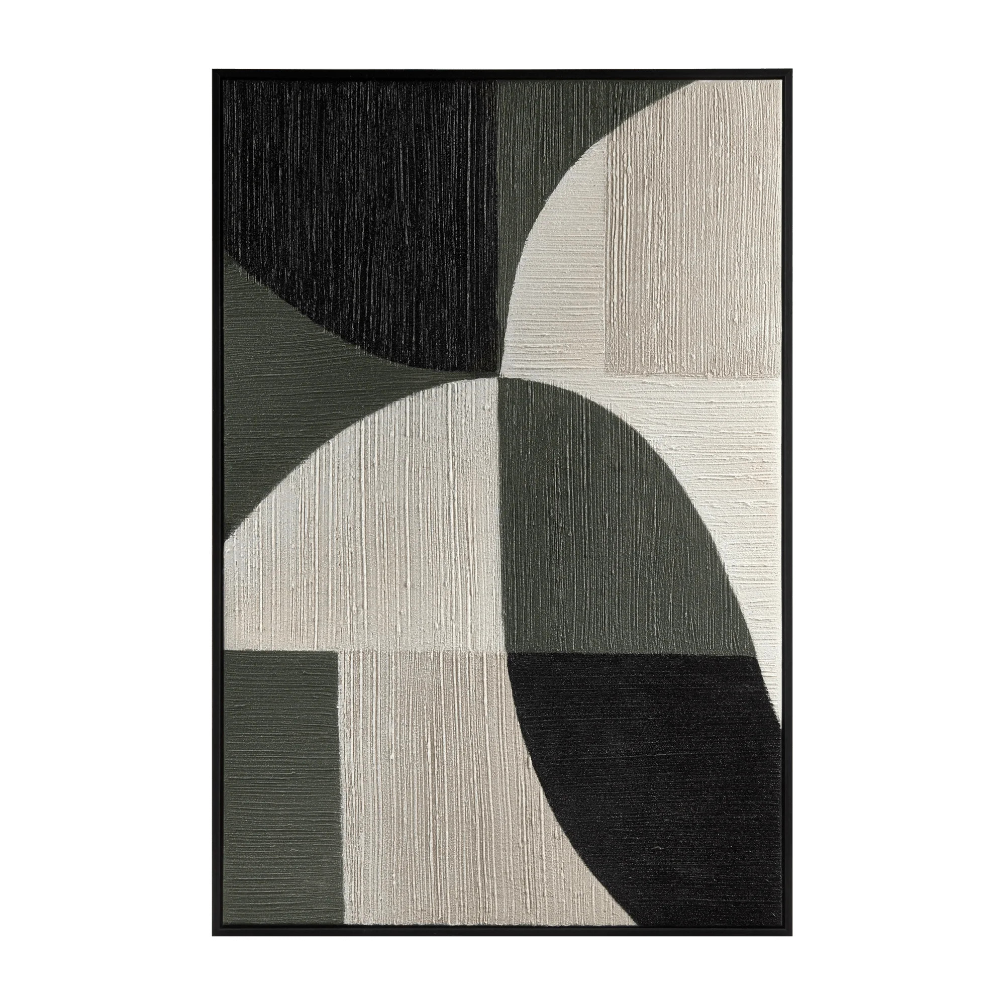 Green Color Block Abstract Framed Art | Bouclair