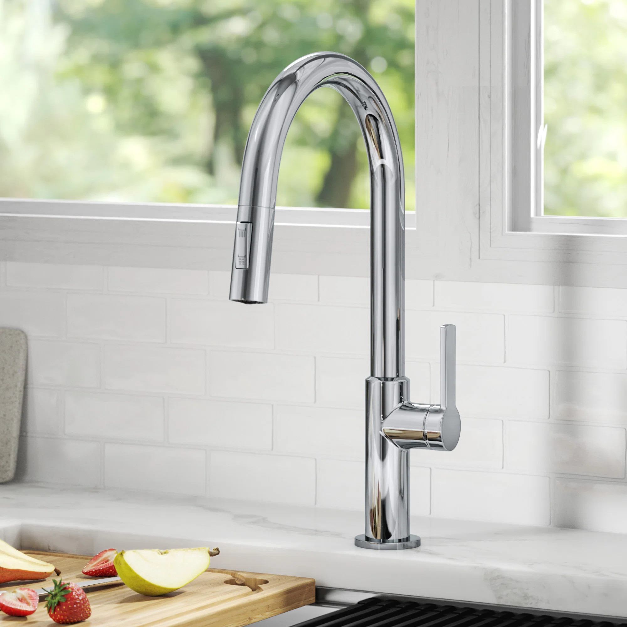 KRAUS Oletto Single Handle Pull Down Kitchen Faucet KPF-2820CH | Wayfair North America