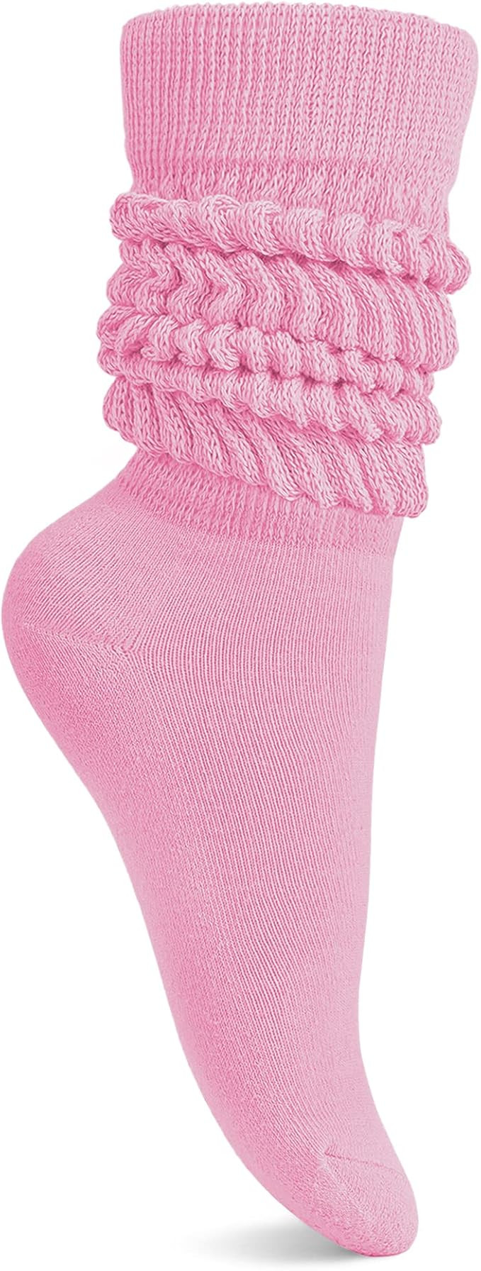 HASMES Slouch Socks Women,Knee High Boot Long Sock,Scrunch Socks,Cotton Tube Socks for Women | Amazon (US)