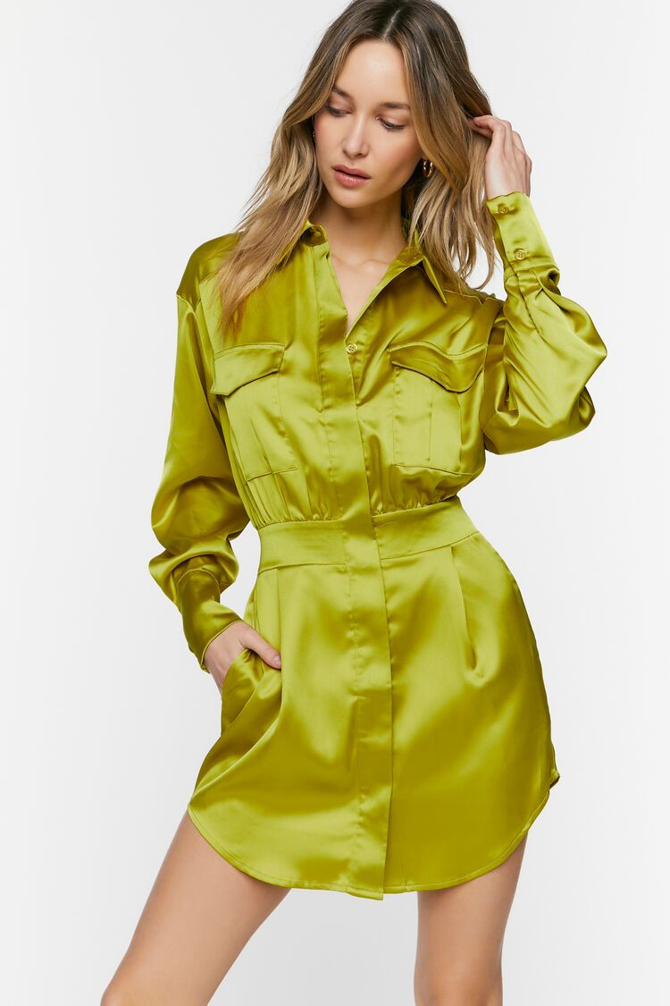 Satin Mini Shirt Dress | Forever 21 (US)