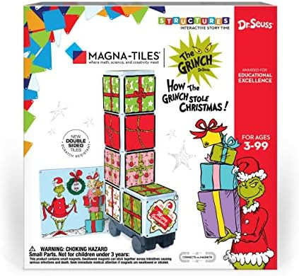 How The Grinch Stole Christmas Magna-Tiles Structure Set, Original Magnetic Building Tiles Making... | Amazon (US)