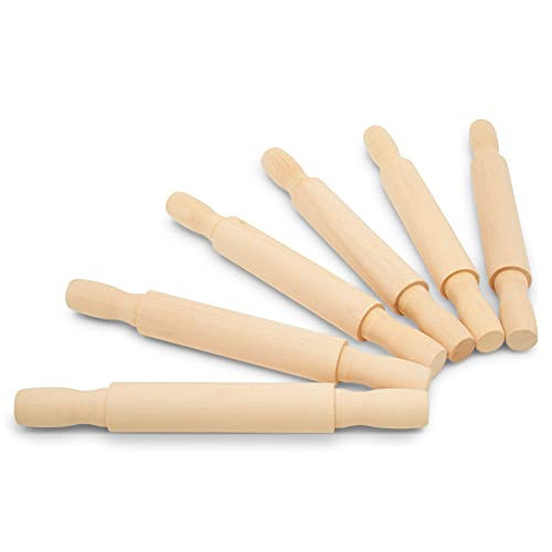 Wooden Mini Rolling Pin, 7 Inches Long, Pack of 12, Perfect for Fondant, Pasta, Baking in the Kitchen, Crafting by Woodpeckers | Amazon (US)