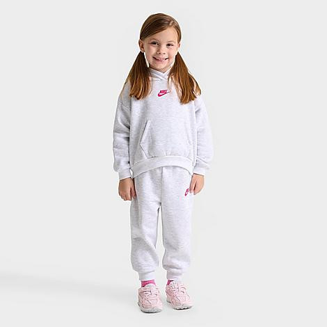 Nike Kids Toddler Sportswear Pullover Hoodie and Jogger Pants Set in Birch Heather Size: 3T | JD Sports (US)
