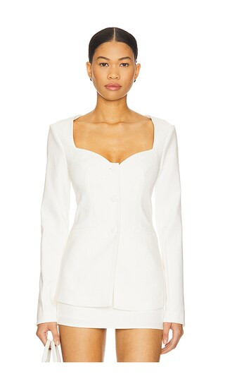 Arielle Blazer in White | Revolve Clothing (Global)