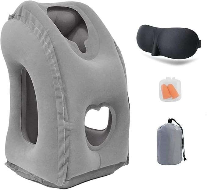 Inflatable Travel Pillows for Airplane, Blow Up Neck Pillow for Sleeping, Airplane Travel Essenti... | Amazon (US)
