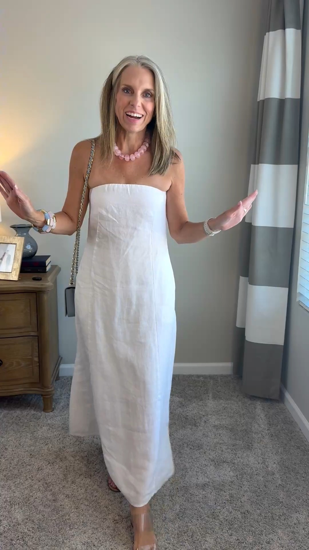 This @Quince strapless linen dress is so good. It’s timeless and I can wear it as is or add a cute layer or even a sweater that will give the illusion of a skirt.

#LTKdayinmylife #LTKootd #LTKOver40