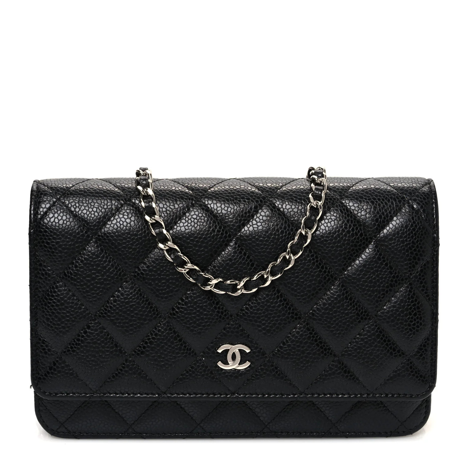 Chanel Caviar Quilted Wallet on Chain WOC Black 1725329 | FASHIONPHILE (US)