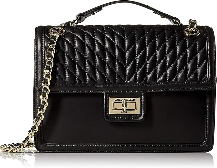 Karl Lagerfeld Paris Agyness Lg Signature Shoulder Bag | Amazon (US)