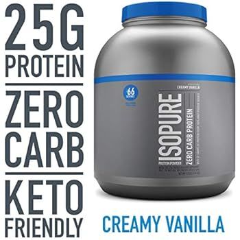 Isopure Zero Carb, Keto Friendly Protein Powder, 100% Whey Protein Isolate, Flavor: Creamy Vanill... | Amazon (US)