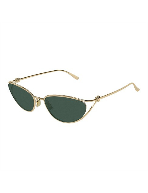 Bottega Veneta Gold Cat-eye Sunglasses | David Jones | David Jones (Australia & New Zealand)