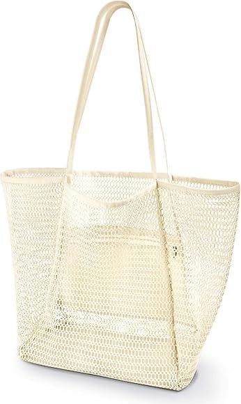 benpen Große Strandtasche Damen Xl Familie,Beach Bags For Women,Netztasche Strand Mit Reißversc... | Amazon (DE)