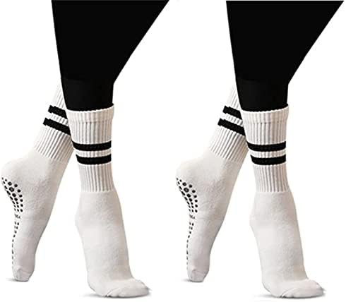 Flydo Pilates Grippy Socks with Grips for Women Yoga Non Slip Long Socks for Pure Barre, Ballet,D... | Amazon (US)
