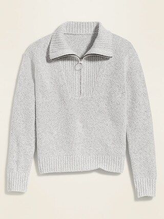 Mock-Neck 1/4-Zip Sweater for Women | Old Navy (US)