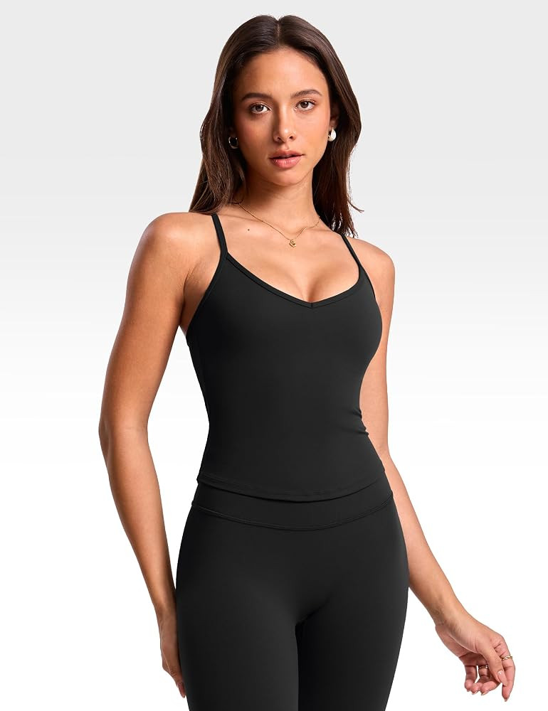 Strappy, Low Y Back, Fitted Crop, Workout ,Pilates Tank, Shirt, for Women | Amazon (US)