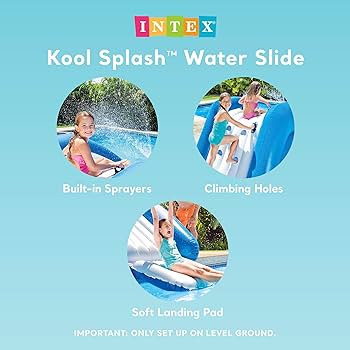 Intex Kool Splash Inflatable Water Slide Swimming Pool Play Center with Built in Sprayers for Kid... | Amazon (US)