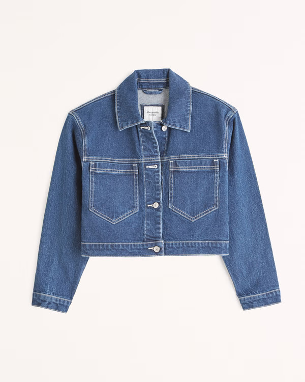 Cropped Denim Jacket | Abercrombie & Fitch (US)