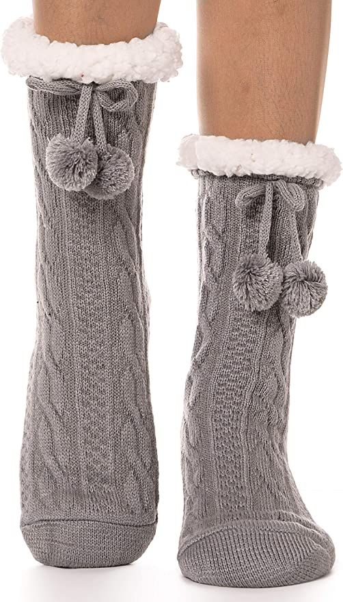 EBMORE Slipper Fuzzy Socks for Women Fluffy Cozy Cabin Winter Warm Soft Fleece Comfy Thick Socks ... | Amazon (US)