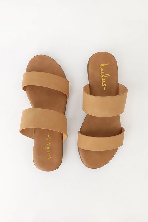 Oona Natural Slide Sandals | Lulus (US)