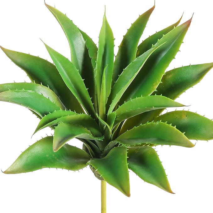 JUSTOYOU Large 12.5" Artificial Succulents Aloe Plants Real Touch Fake Flowers Unpotted for Home ... | Amazon (US)