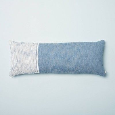 16" x 42" Diamond Stripe Color Block Lumbar Bed Pillow - Hearth & Hand™ with Magnolia | Target