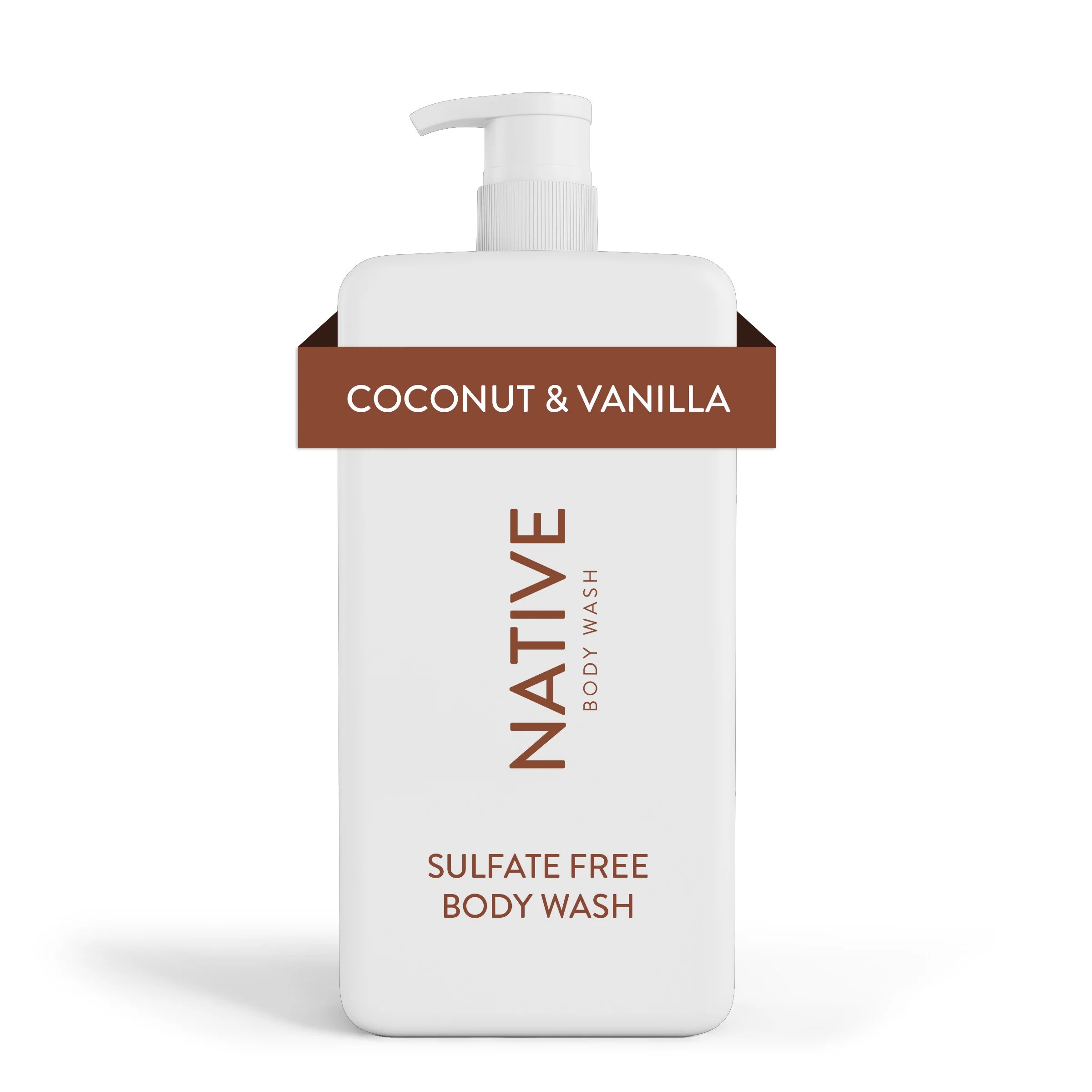 Native Body Wash, Sulfate Free for Women and Men, Coconut & Vanilla, 36 oz | Walmart (US)