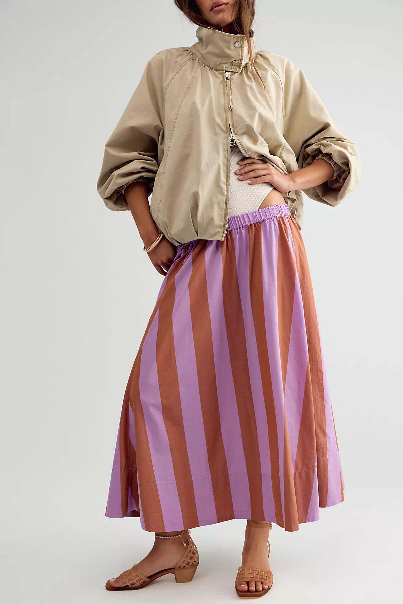Lowen Striped Midi Skirt | Free People (Global - UK&FR Excluded)