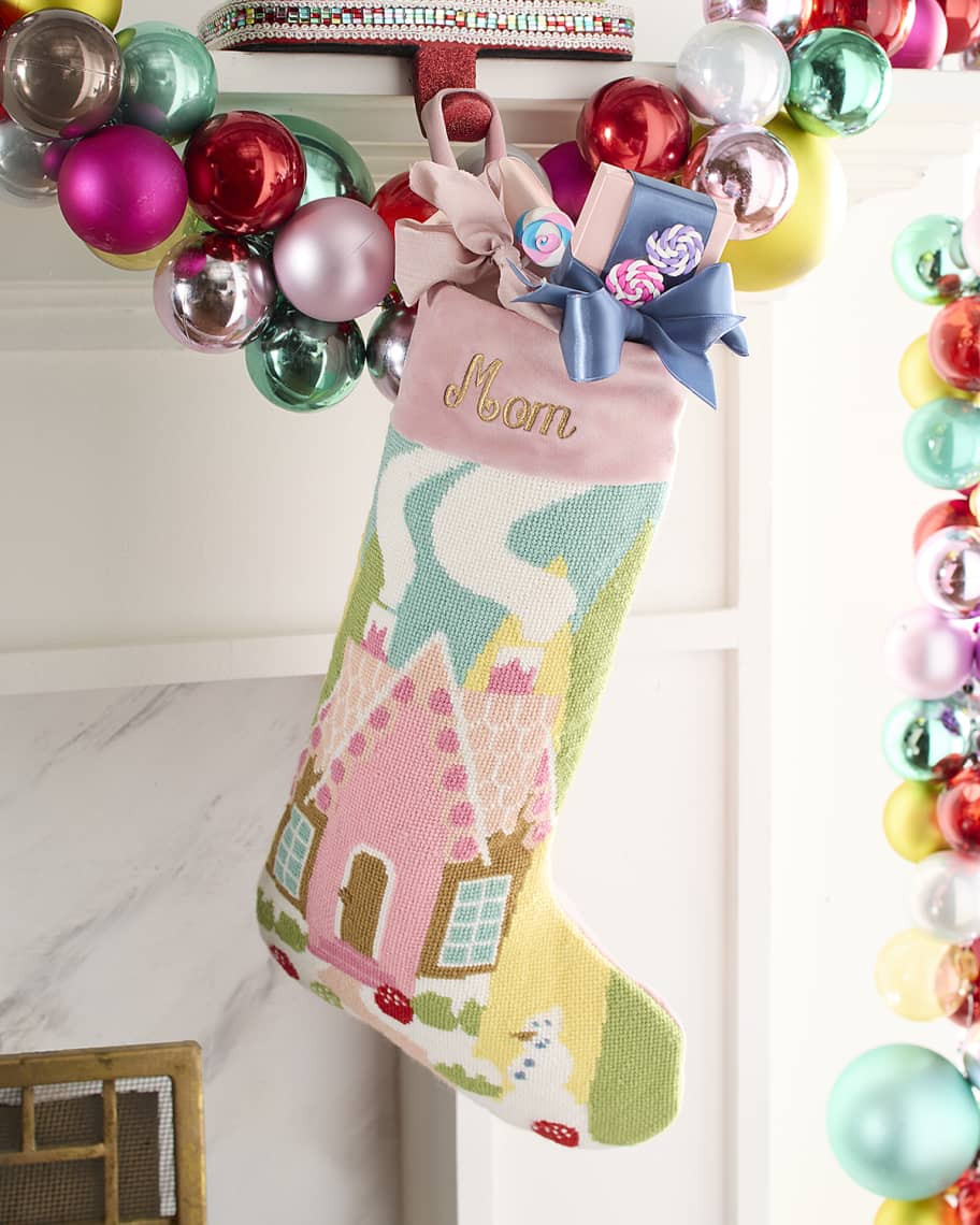 Bauble Stockings x Sainty Nelsen "The Winter Wonderland" Christmas Stocking, Personalized | Neiman Marcus