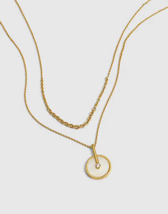 Two-Pack Stone Inlay Coin Necklace Set | Madewell