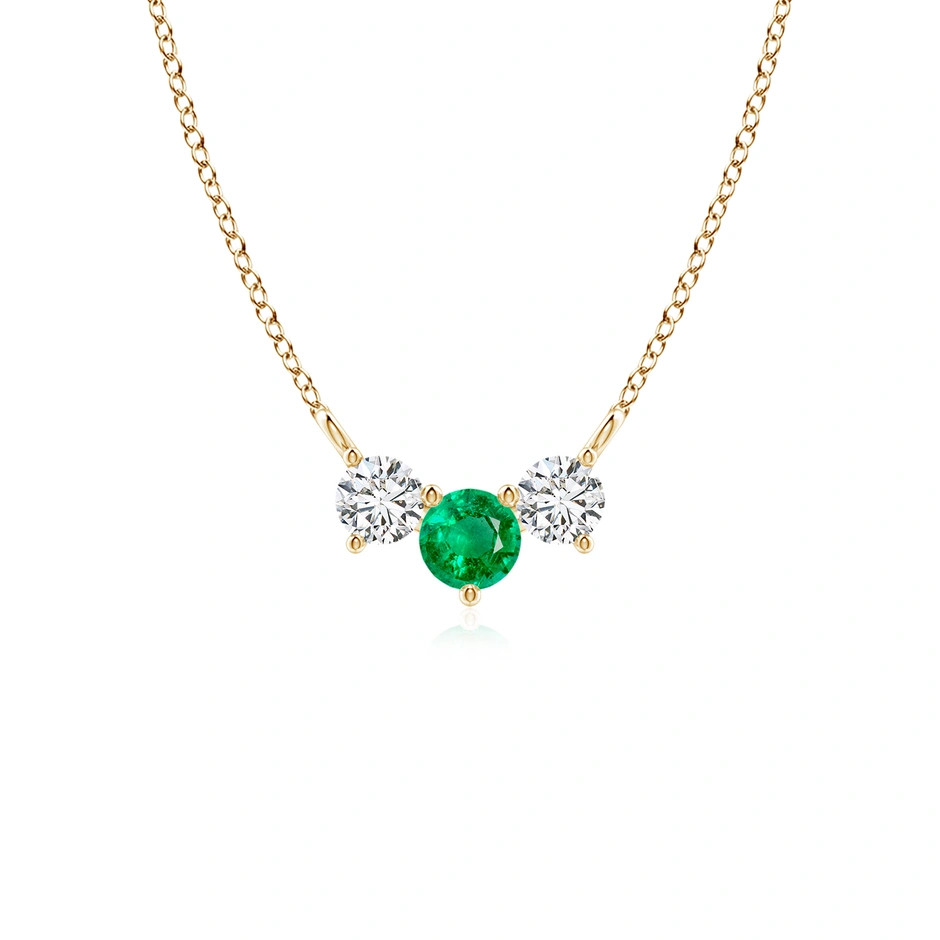 Classic Emerald and Diamond Necklace | Angara US