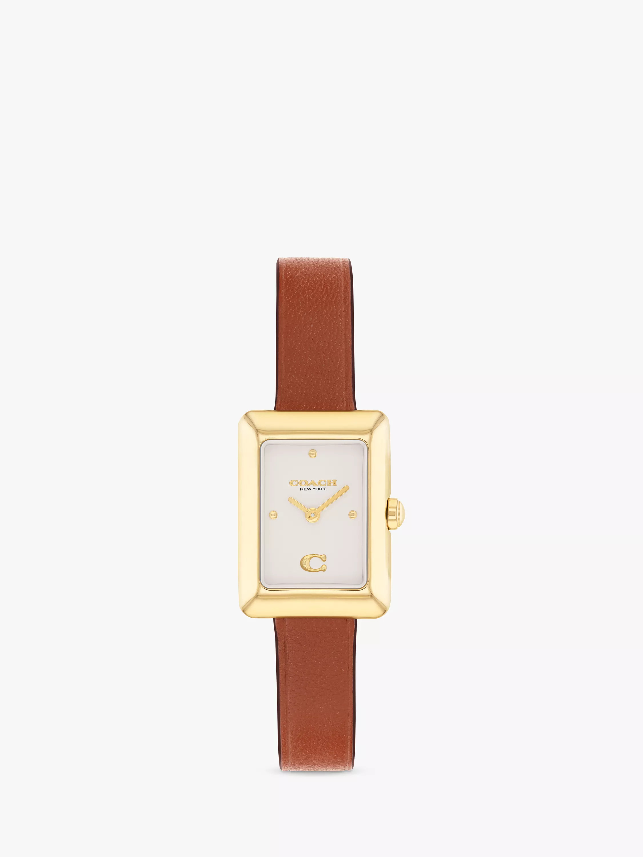 14504584 Ladies Mara Leather Strap Watch, Brown | John Lewis (UK)