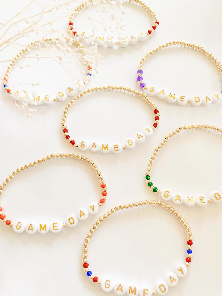 Custom Game Day Bracelet | Beaded Blondes