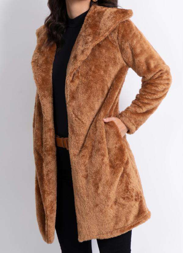 Quintess - Casaco Alongado Caramelo | Posthaus (BR)