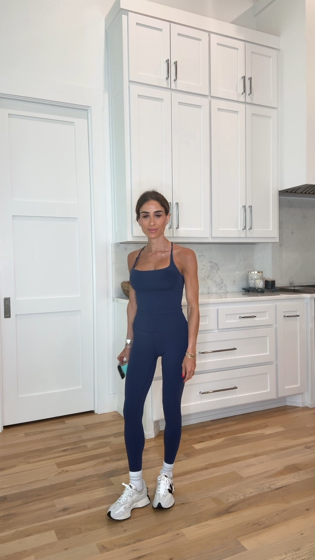 Navy tank with bra and matching leggings size xs 
New balance sneakers on sale

#LTKPetite #LTKActive