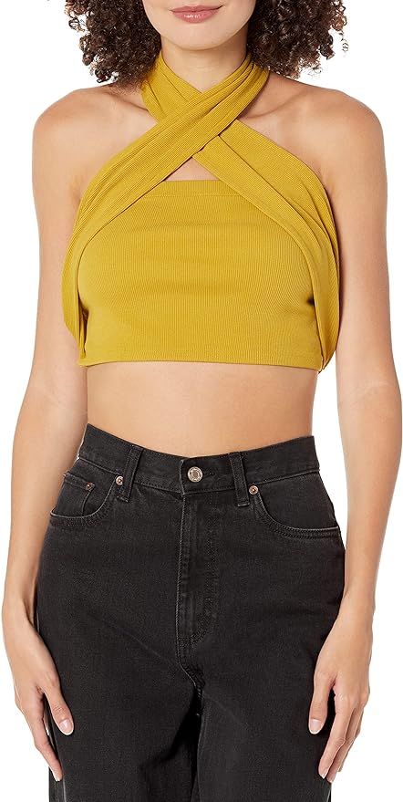 The Drop Women's Citronelle Wrap-Around Rib Bustier Cropped Top by @signedblake | Amazon (US)