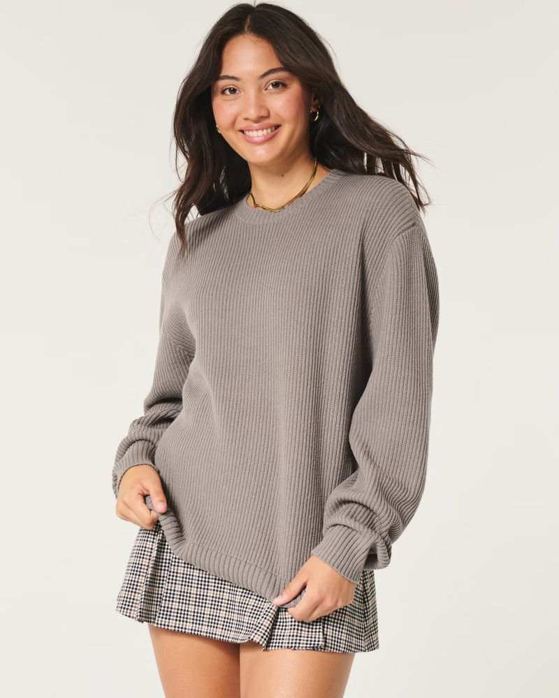 Oversized Crew Sweater | Hollister (US)