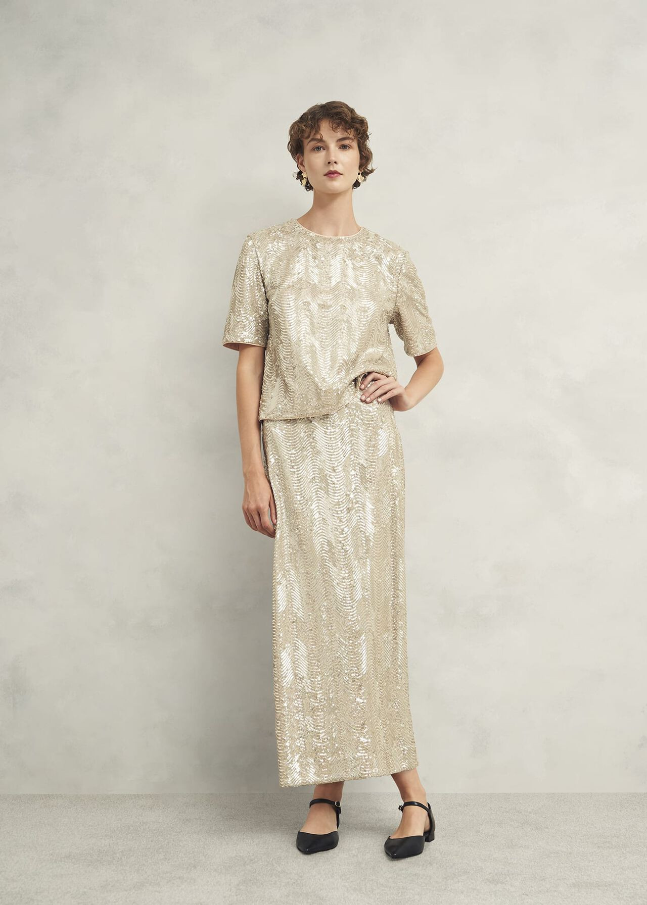 Marlowe Sequin Skirt | Hobbs US | | Hobbs