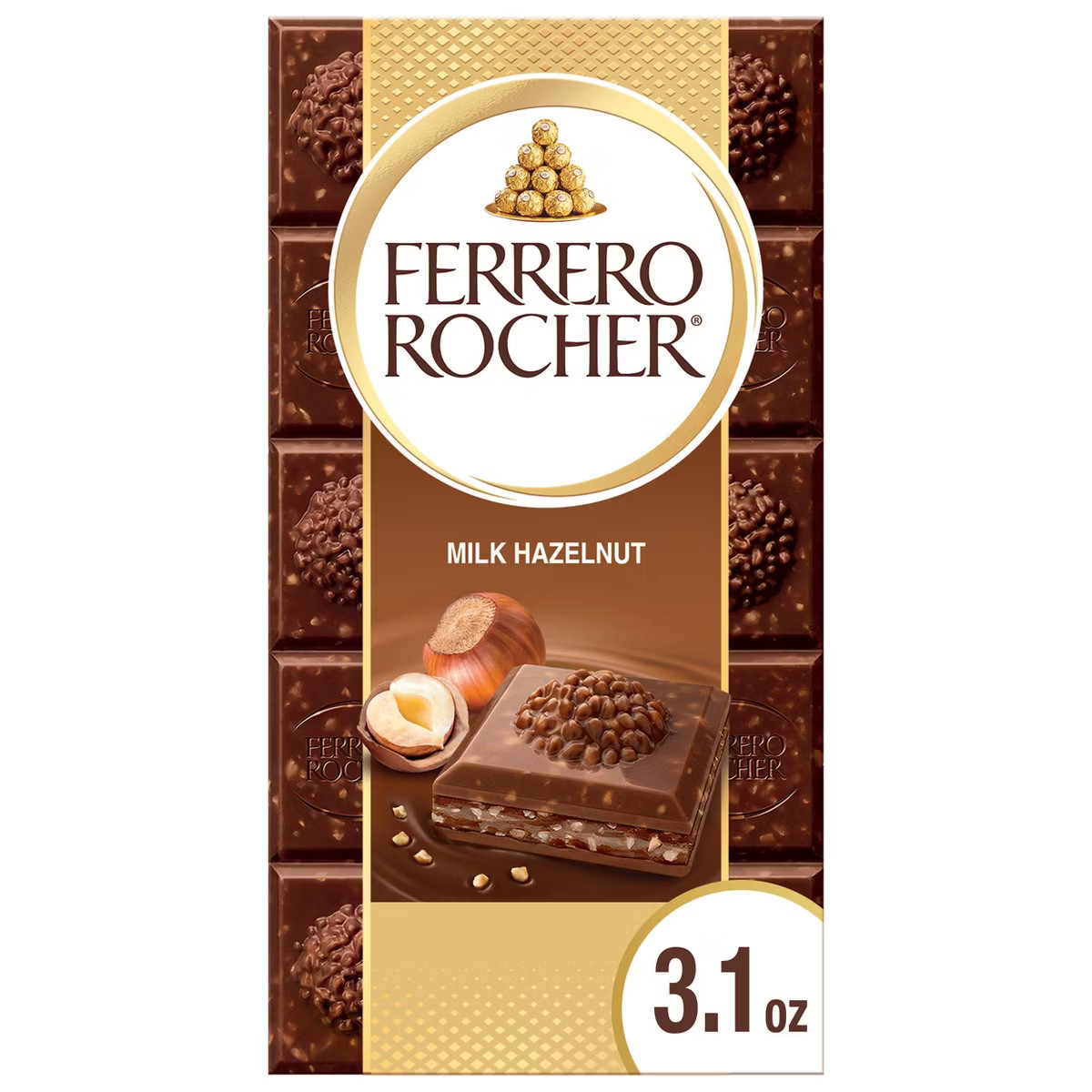 Ferrero Rocher Milk Chocolate Hazelnut Candy Bar - 3.1oz | Target