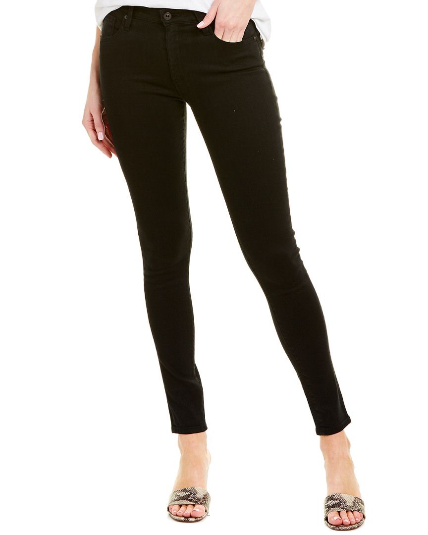 AG Jeans The Farrah Overdye Black High-Rise Skinny Ankle Cut | Gilt