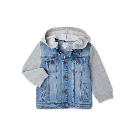 Wonder Nation Baby Boy & Toddler Boy Hooded Denim Jacket (12M-5T) | Walmart (US)