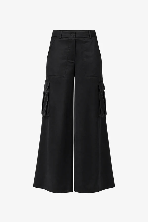 MAIA SILKY SATIN CARGO PANT | Toccin