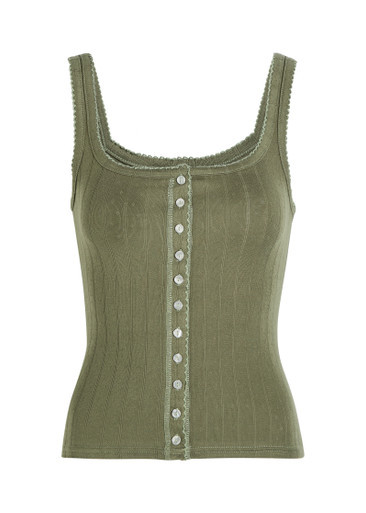 End Game pointelle stretch-cotton tank | Harvey Nichols