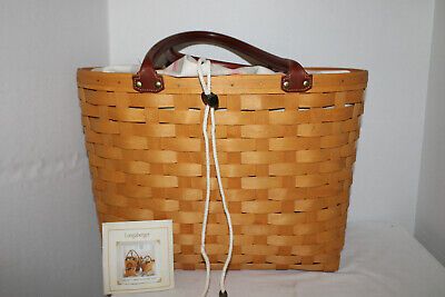 2001 LONGABERGER  LARGE BOARDWALK BASKET, FABRIC, PROTECTOR, LOTS FAMILY SIGNED | eBay US