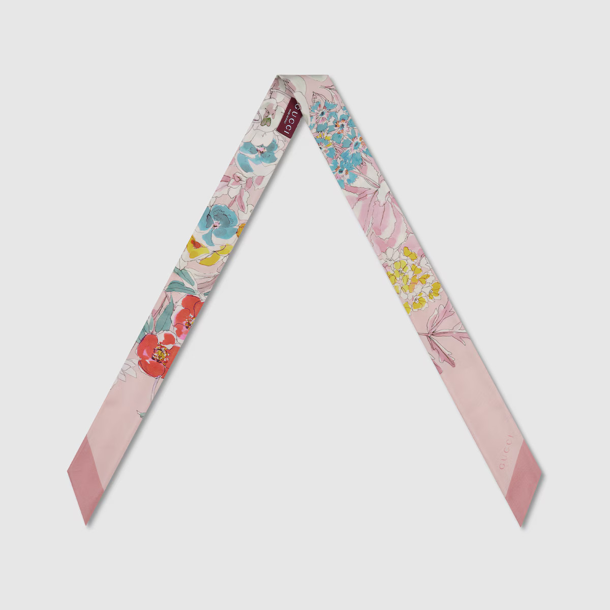 Gucci - Printed silk twill neck bow | Gucci (US)