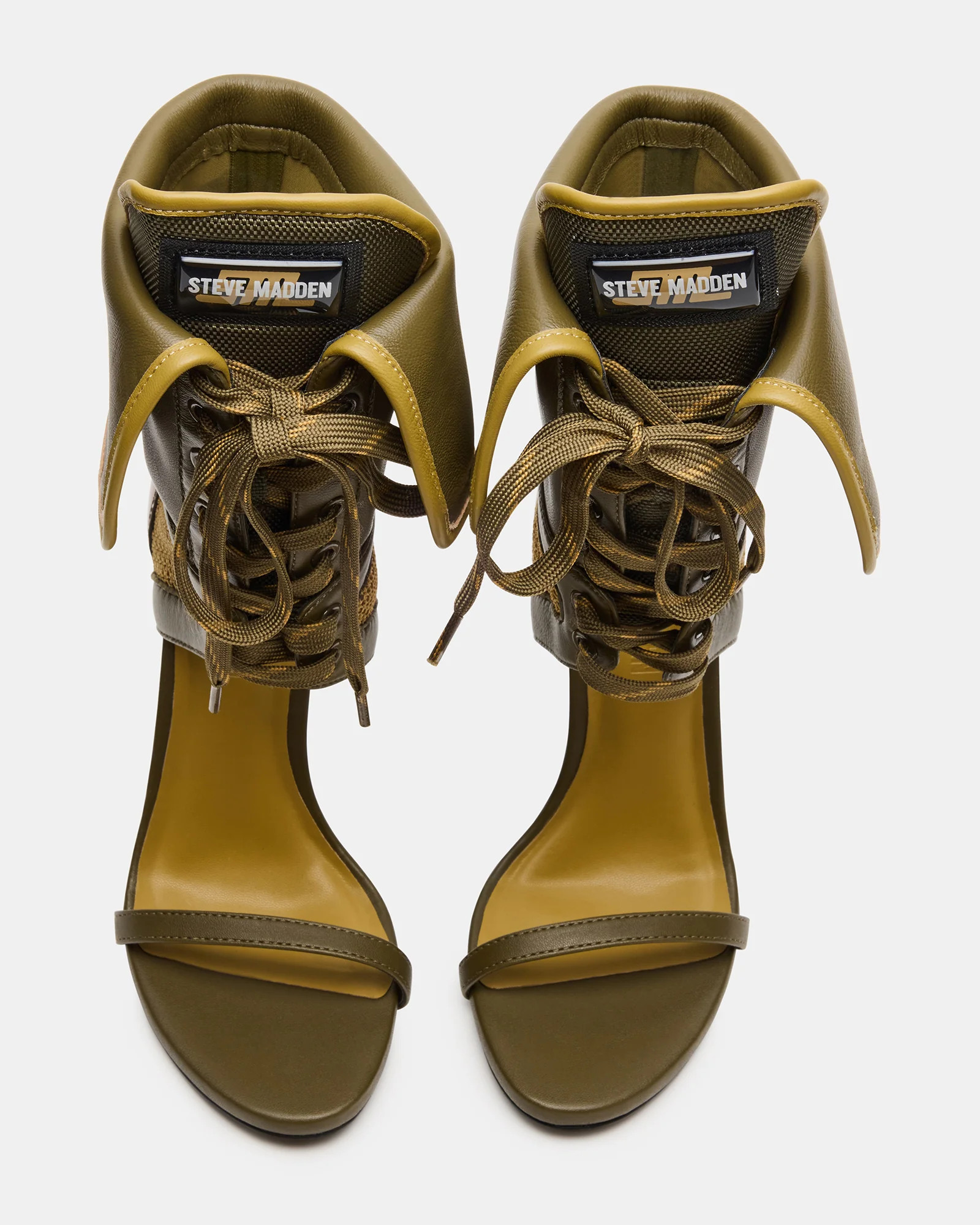 CASELLA Olive Open-Toe Stiletto Lace-Up Women's Heel | Steve Madden (US)