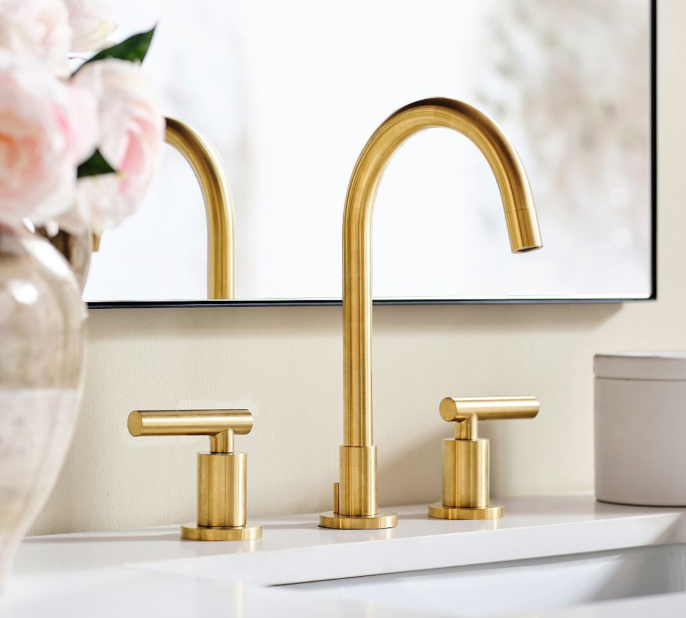 Linden Lever Handle Widespread Bathroom Sink Faucet | Pottery Barn (US)