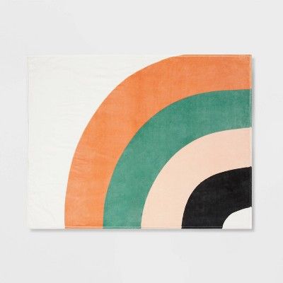 Rainbow Printed Plush Throw Blanket - Room Essentials™ | Target